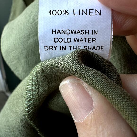 NWT Free The Label 100% Linen Sz M Corfu Blazer in HTF Olive Green, MSRP $192 - Picture 9 of 9